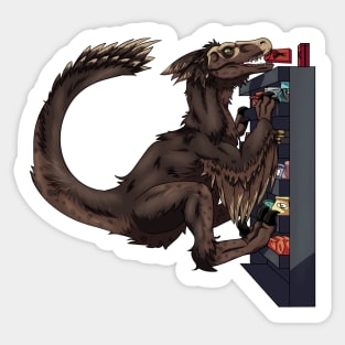 Shopping Dinosaur Sticker